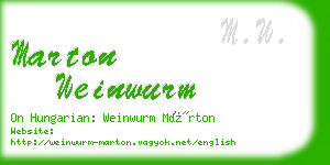 marton weinwurm business card